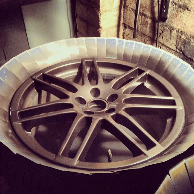 painting alloy wheels with rattle can