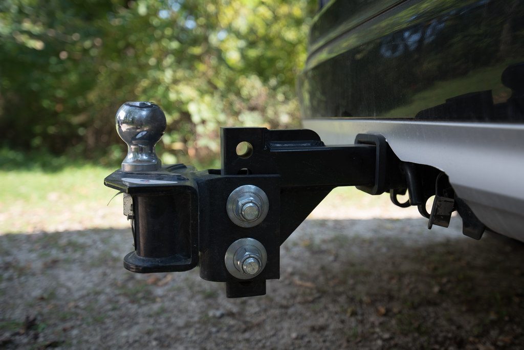 Front Bumper Tow Hitch For A Large Dump Truck